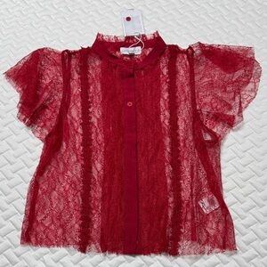 Lucy Paris Kids Red Lace Blouse
